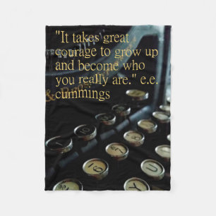 "Der Vintage Mut" tippt Fleece-Decke 30" x40 " Fleecedecke