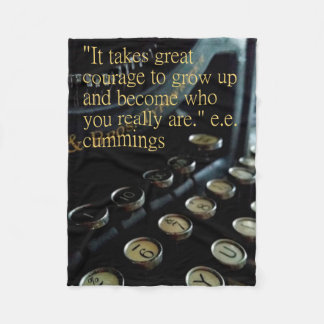 "Der Vintage Mut" tippt Fleece-Decke 30" x40 " Fleecedecke