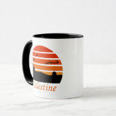 Der Vintage palästinensische Sonnenuntergang Tasse (Vorderseite Links)