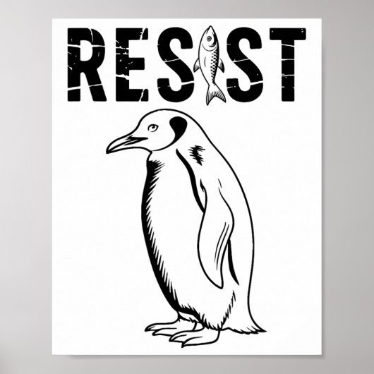 Der Vintage Pinguin-Resist-Aktivismus Poster (Vorne)