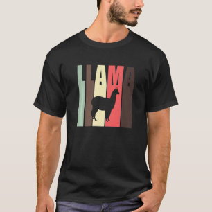 Der Vintage Retro-Silhouette Llama Lama T-Shirt