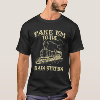 Der Vintage Retro-Stil bringt Sie zum Bahnhof St. T-Shirt