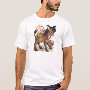 Der Vintage Retro süße kleine Tag Eselvalentines T-Shirt