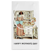 Der Vintage/Retro Tag der Mutter Kleine Geschenktüte (Rückseite)