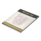 Der Vintage Stil des Kindergartenlehrers Notizblock (Rotiert)