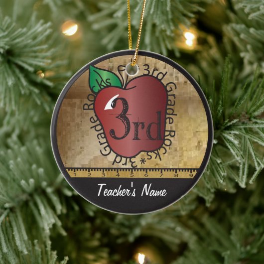 Der Vintage Stil des Lehrers | Kopfbrett Keramikornament (Baum)