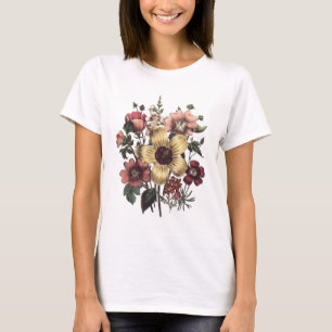 Der Vintage T - Shirt Blumen-der