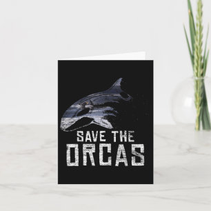 Der Vintage Tag der Erde Rette die Orcas Karte