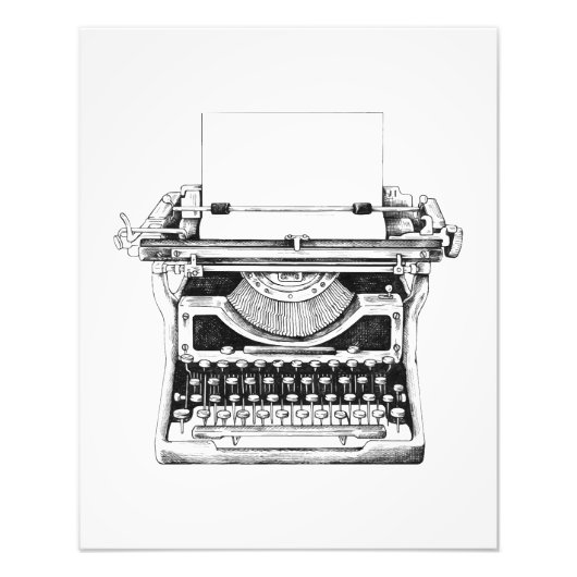 Der Vintage Typwriter Fotodruck (Vorne)