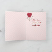 Der Vintage Valentine des Liebhabers Feiertagskarte (Innenseite)