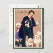 Der Vintage Vatertag Postkarte (Vorne/Hinten)