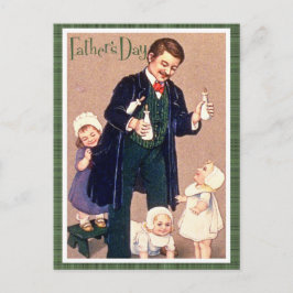 Der Vintage Vatertag Postkarte