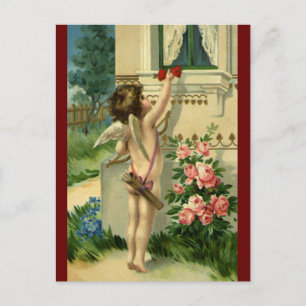 Der Vintage viktorianische Tag des Valentines, Feiertagspostkarte