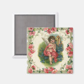 Der Vintage viktorianische Tag des Valentines, Magnet (Vorderseite/Rückseite)