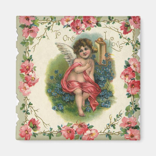 Der Vintage viktorianische Tag des Valentines, Magnet (Vorne)