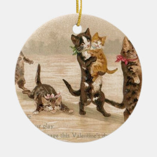 Der Vintage viktorianische Tag Keramik Ornament