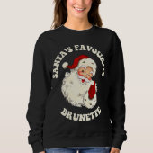 Der Vintage Weihnachtsmann Brünett Sweatshirt (Vorderseite)