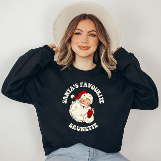 Der Vintage Weihnachtsmann Brünett Sweatshirt