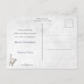 Der Vintage Weihnachtsmann im Herzen mit Geschenke Postkarte (Rückseite)