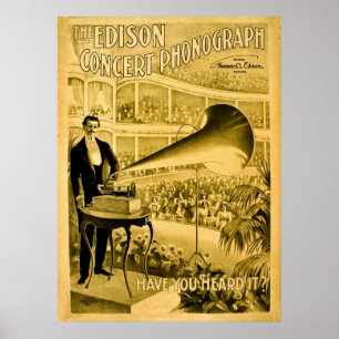 Der Vintage Werbespot für den Concert Phonograph v Poster