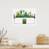 Der Vintage Zauberer Oz, die Smaragdstadt Poster (Küche)