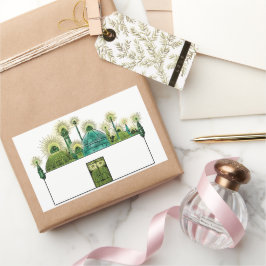 Der Vintage Zauberer Oz, die Smaragdstadt Rechteckiger Aufkleber