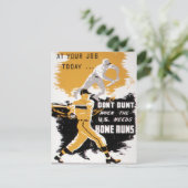 Der Vintage Zweite Weltkrieg verhindert Baseball n Postkarte (Stehend Vorderseite)