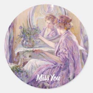 Der Violet Kimono, Miss You Runder Aufkleber