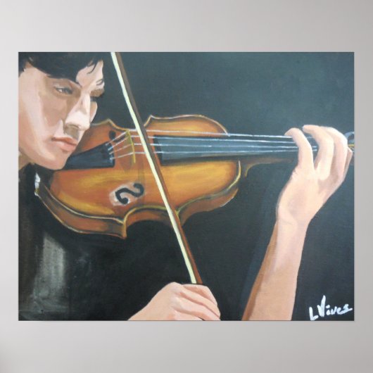 Der Violinist (Gemälde) Poster (Vorne)