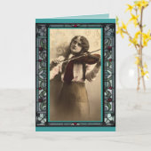 Der Violinist Karte (Gelbe Blume)