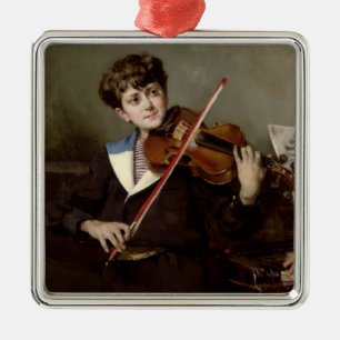 Der Violinist Ornament Aus Metall