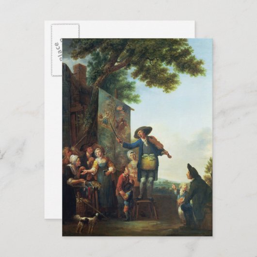 Der Violinist Postkarte (Vorne/Hinten)