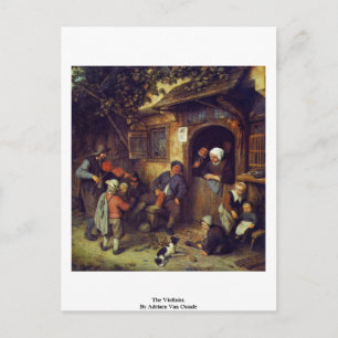 Der Violinist. von Adriaen Van Ostade Postkarte