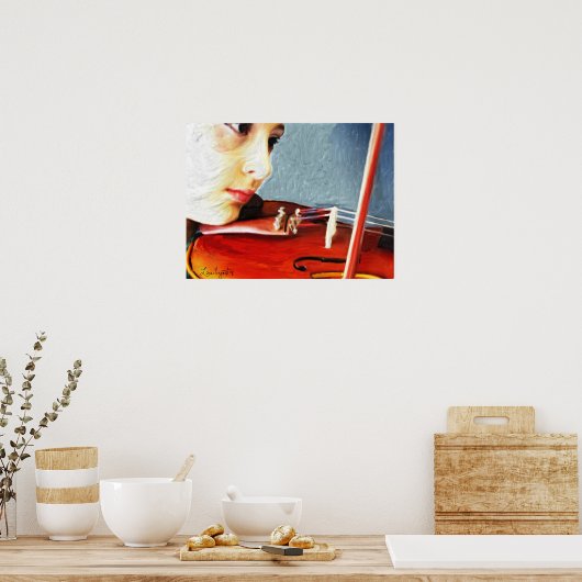 "Der Violinstudent" Poster (Küche)