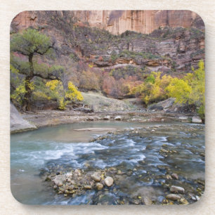 Der Virgin River im Herbst im Zion-Nationalpark Getränkeuntersetzer