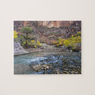 Der Virgin River im Herbst im Zion-Nationalpark Puzzle