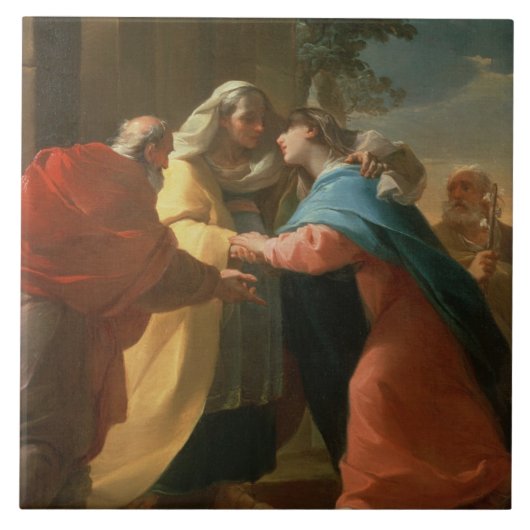 Der Visitation (Öl auf Leinwand) Fliese (Vorderseite)
