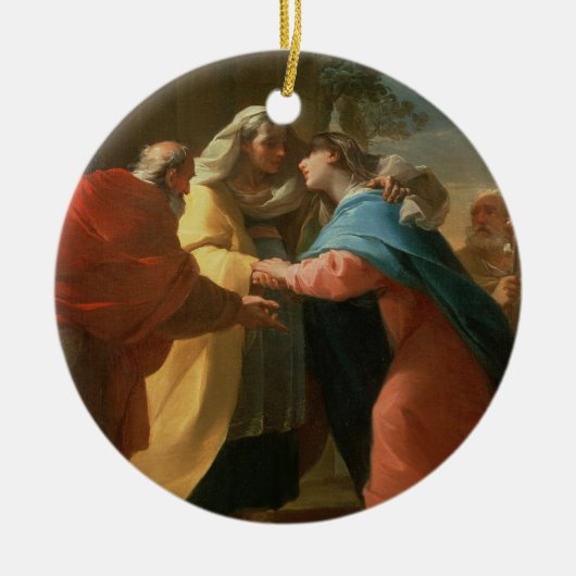 Der Visitation (Öl auf Leinwand) Keramik Ornament (Vorne)