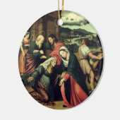 Der Visitation (Öl auf Platte) 2 Keramik Ornament (Links)