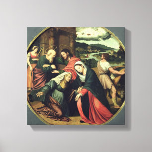 Der Visitation (Öl auf Platte) 2 Leinwanddruck