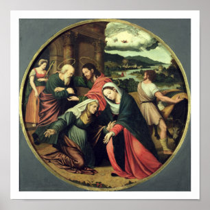 Der Visitation (Öl auf Platte) 2 Poster