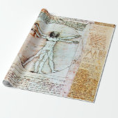 DER VITRUVIAN MAN VON Leonardo Da Vinci Geschenkpapier (Ungerollt)