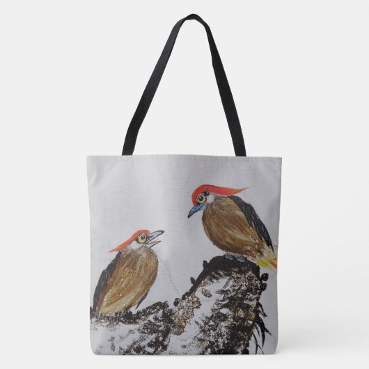 Der Vogel auf einer Feder Tasche (Vorderseite)