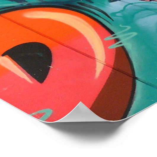 "Der Vogel auf Fox" Graffiti Art Poster (Ecke)