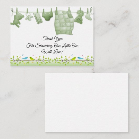 Der Vogel auf Zweigbaum dank Karte (Vorne/Hinten)