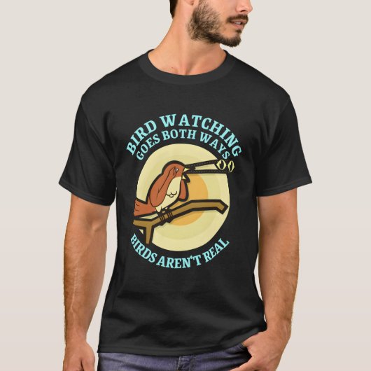 Der Vogel beim Beobachten geht auf beide Arten T-Shirt (Vorderseite)