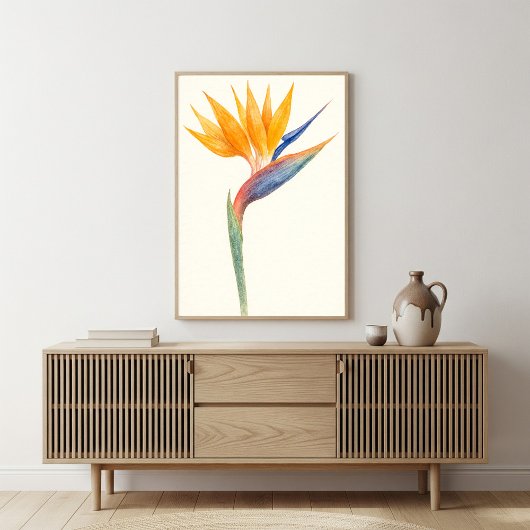 Der Vogel der Paradies Blume Poster