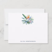 Der Vogel der paradiesischen Pflanze Tropical Mitteilungskarte (Vorderseite)
