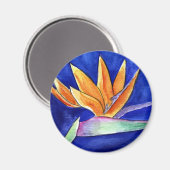 Der Vogel der Paradischen Blume Malerei Magnet (Vorderseite/Rückseite)