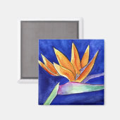 Der Vogel der Paradischen Blume Malerei Magnet (Vorderseite/Rückseite)